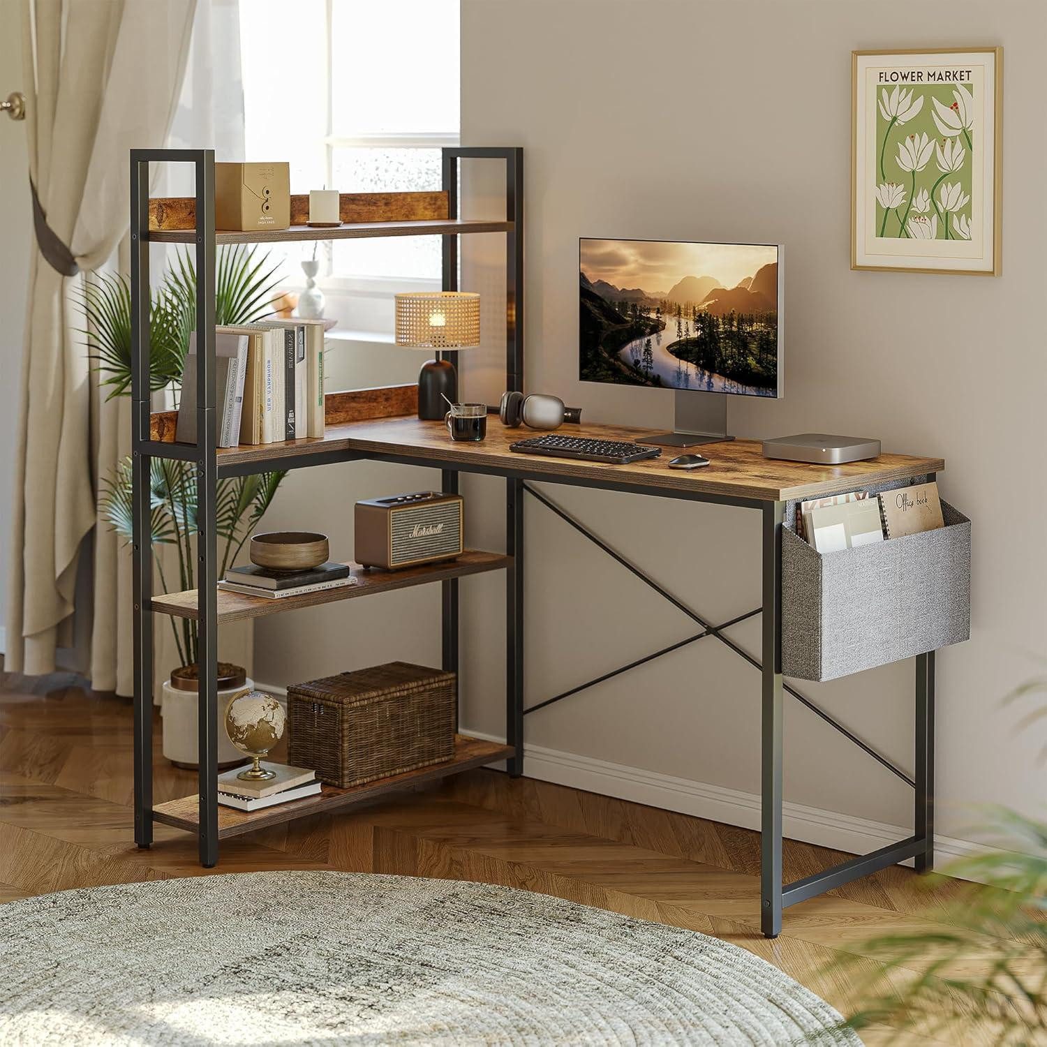 LuxusKollektion Eckschreibtisch Schreibtisch Regal Eckschreibtisch Heimbüro günstig online kaufen