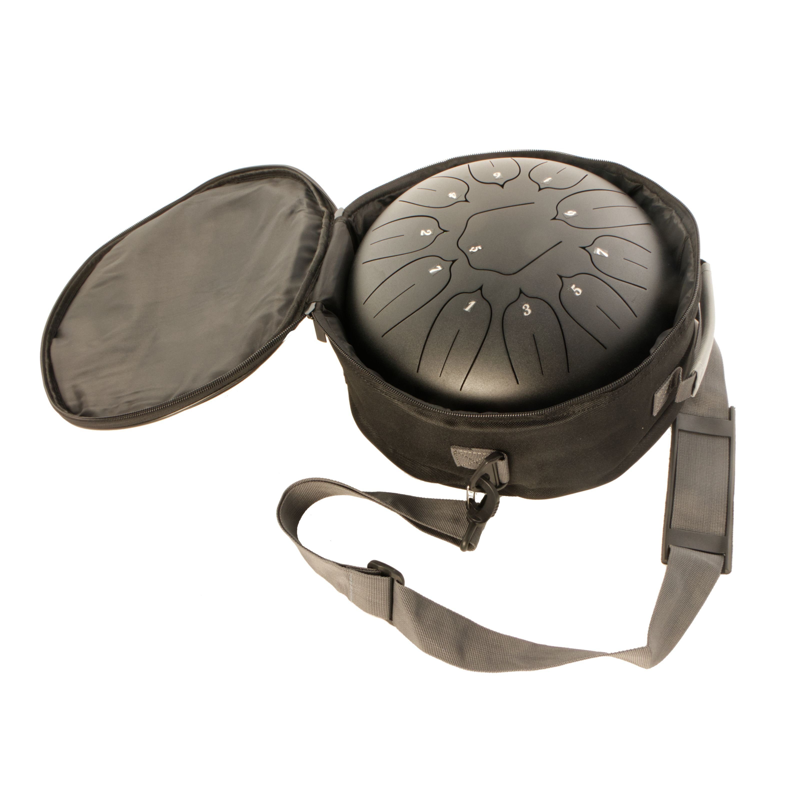 FAME Steel Tongue Drum,Steel Tongue Drum 10" Handgefertigte Zungentrommel 11 Töne Mix Tone D Stahl mit Tasche Schlägeln und Ständer Healing Drum 10“ (25 cm) Geschenk, Handpans und Steel Tongue Drums, Steel Tongue Drums, Steel Tongue Drum, Handgefertigte Zungentrommel, Healing Drum
