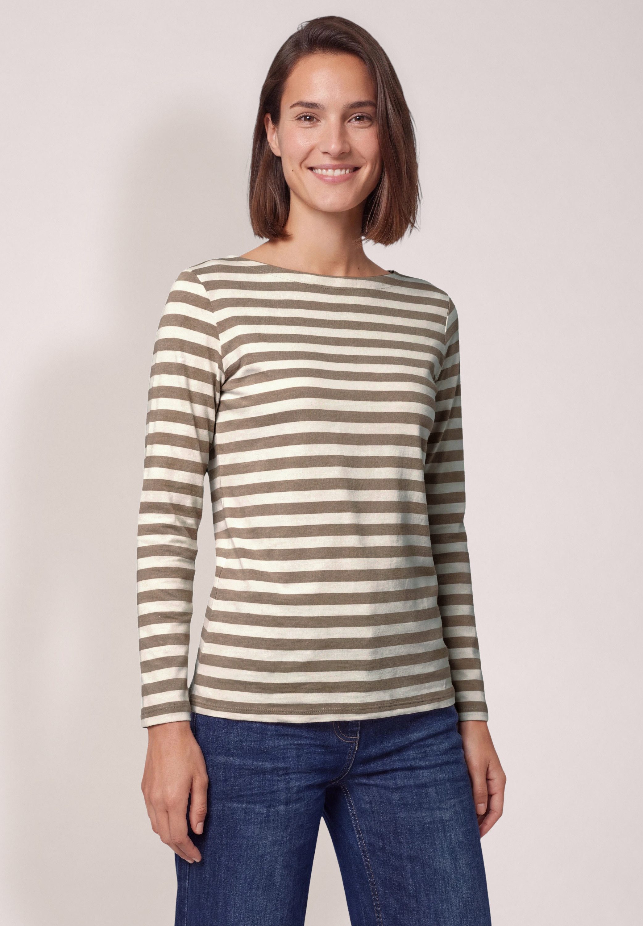 CECIL Langarmshirt aus reiner Baumwolle