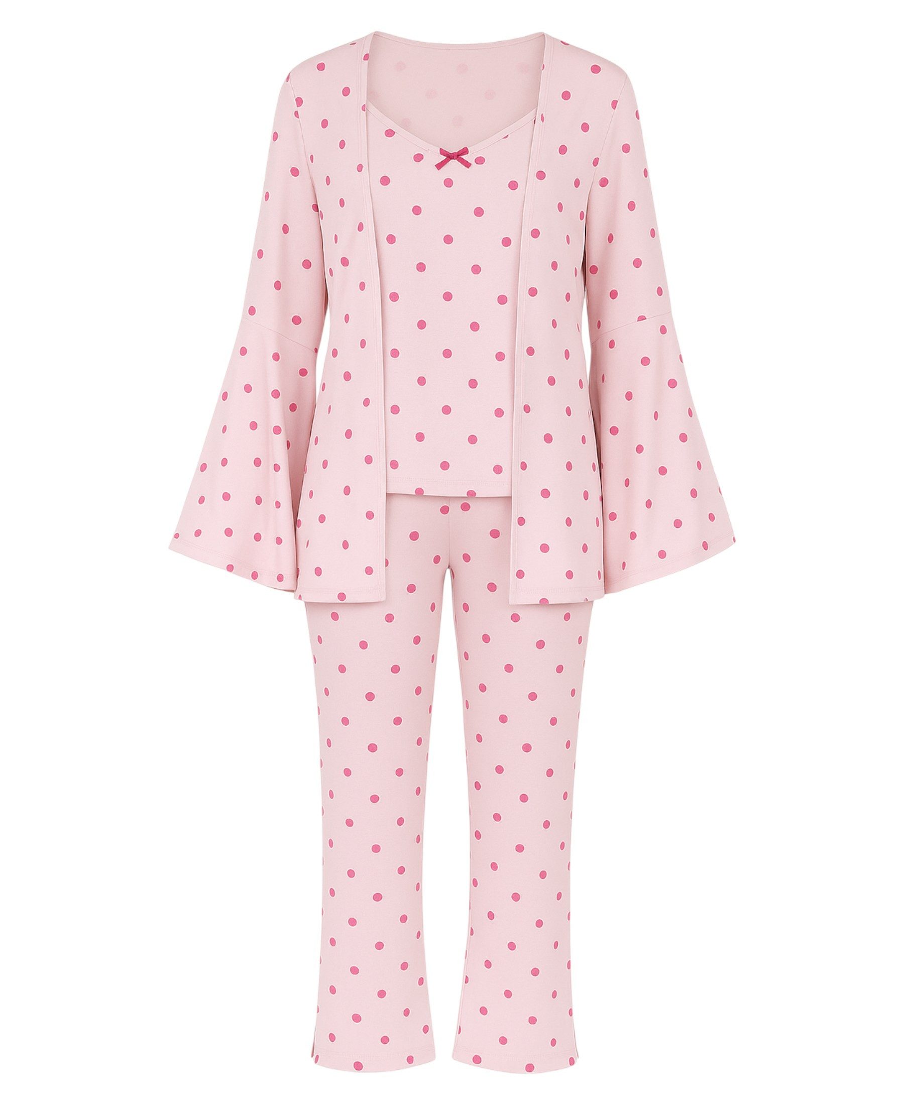 fashionshowcase Pyjama Damen 3-teiliges Set - Hausanzug mit Top, Hose & Mor günstig online kaufen