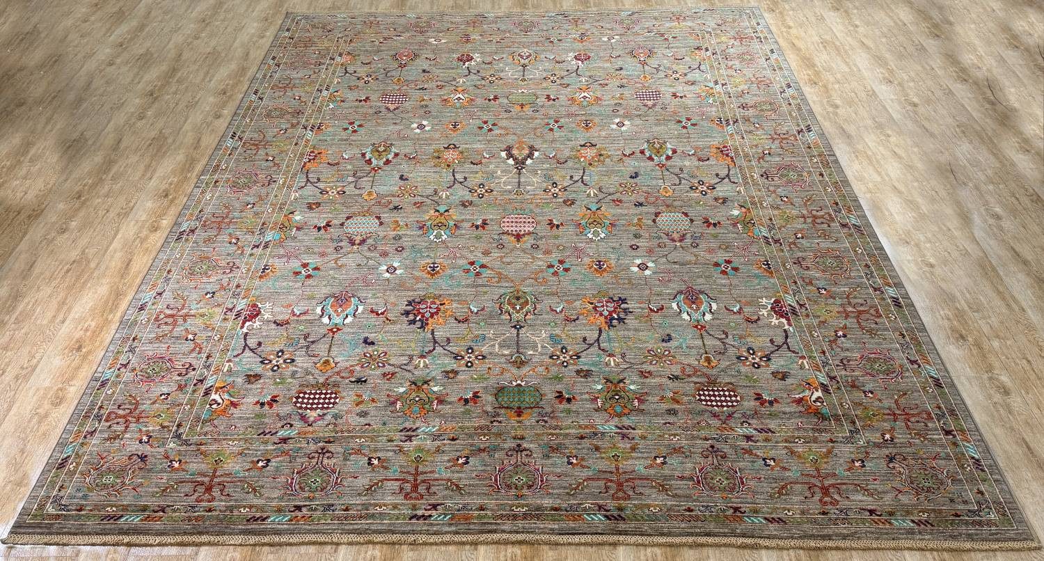 Rug Studios Teppich ZIEGLER MIRAGE-ORIGINAL HANDGEKNÜPFT, Rechteckig, Höhe: 8 mm, Handgefertigt, 294 x 385 cm, Grau