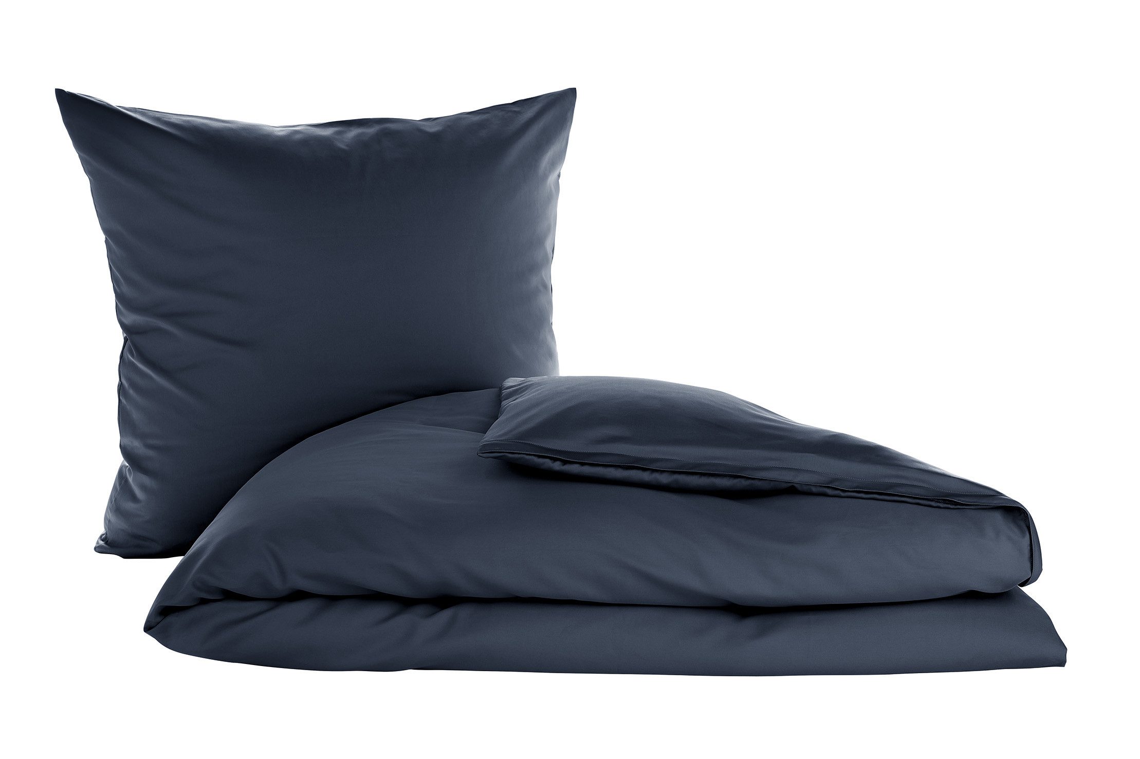 BEFA NATUR Bettwäsche Set aus Satin (Kissen+Decke) - Made in Germany, Bettwäsche Baumwolle, Satin, Allergiker geeignet - atmungsaktiv - mit verdecktem Reißverschluss