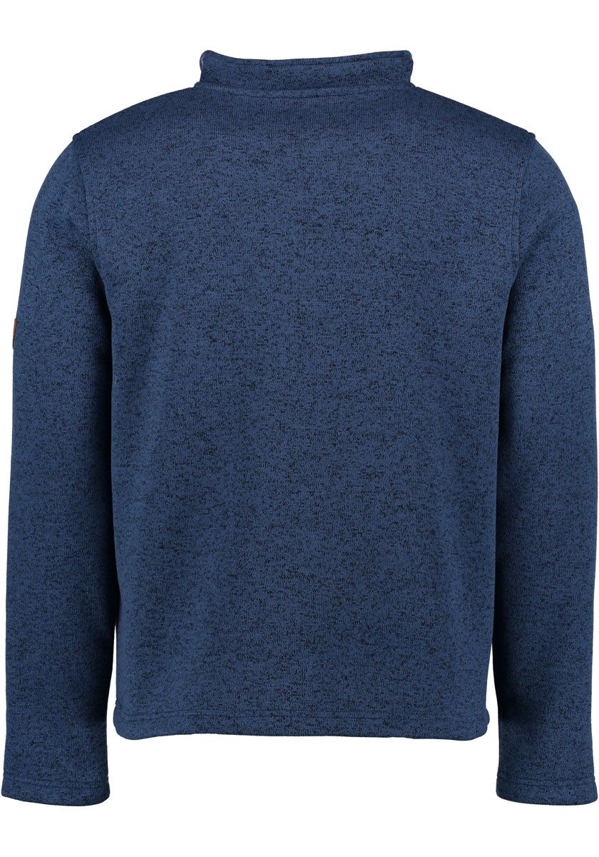 OS Trachten Strickfleece-Pullover Wukom Troyer hochgeschlossen mit Emblem a günstig online kaufen