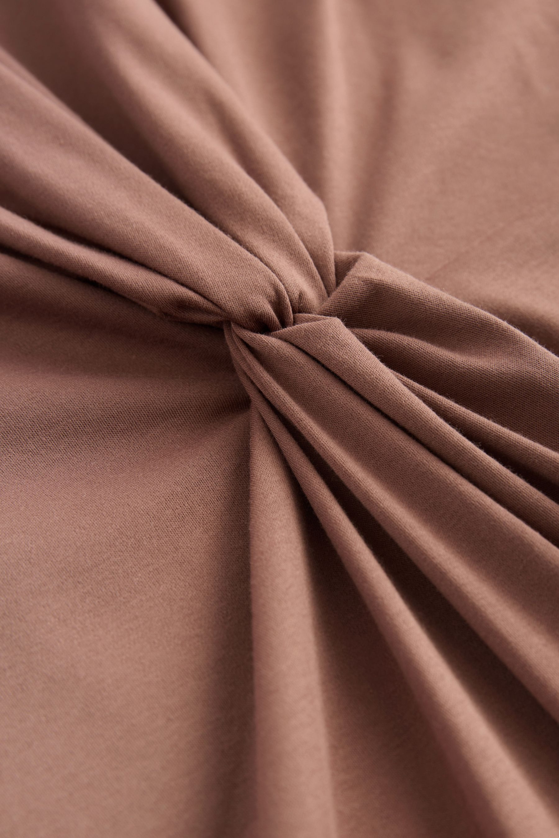 Next Midikleid Kurzärmeliges T-Shirt-Midikleid mit Twist (1-tlg) günstig online kaufen