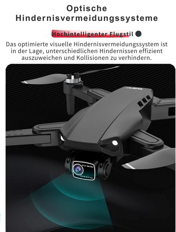 Thumbnail - Diyarts RC-Quadrocopter (GPS-Drohne, mit 2 Akkus & bürstenlosen Motoren), 50 Min. Flugzeit, intelligente Flugmodi, 1200 ...