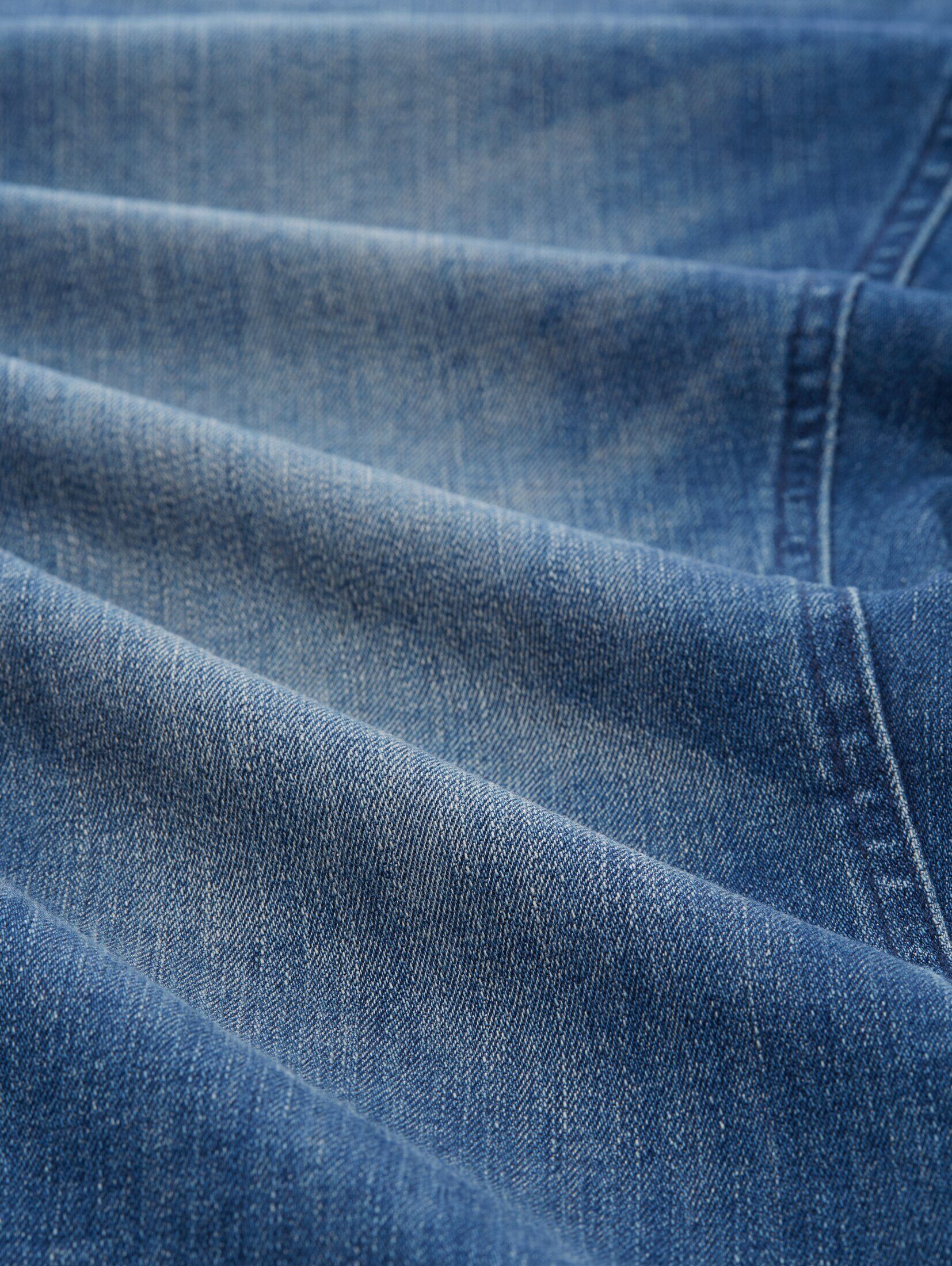 Light TOM Blue recyceltem Tapered Stone Straight-Jeans Regular Jeans Used mit Polyester Denim TAILOR
