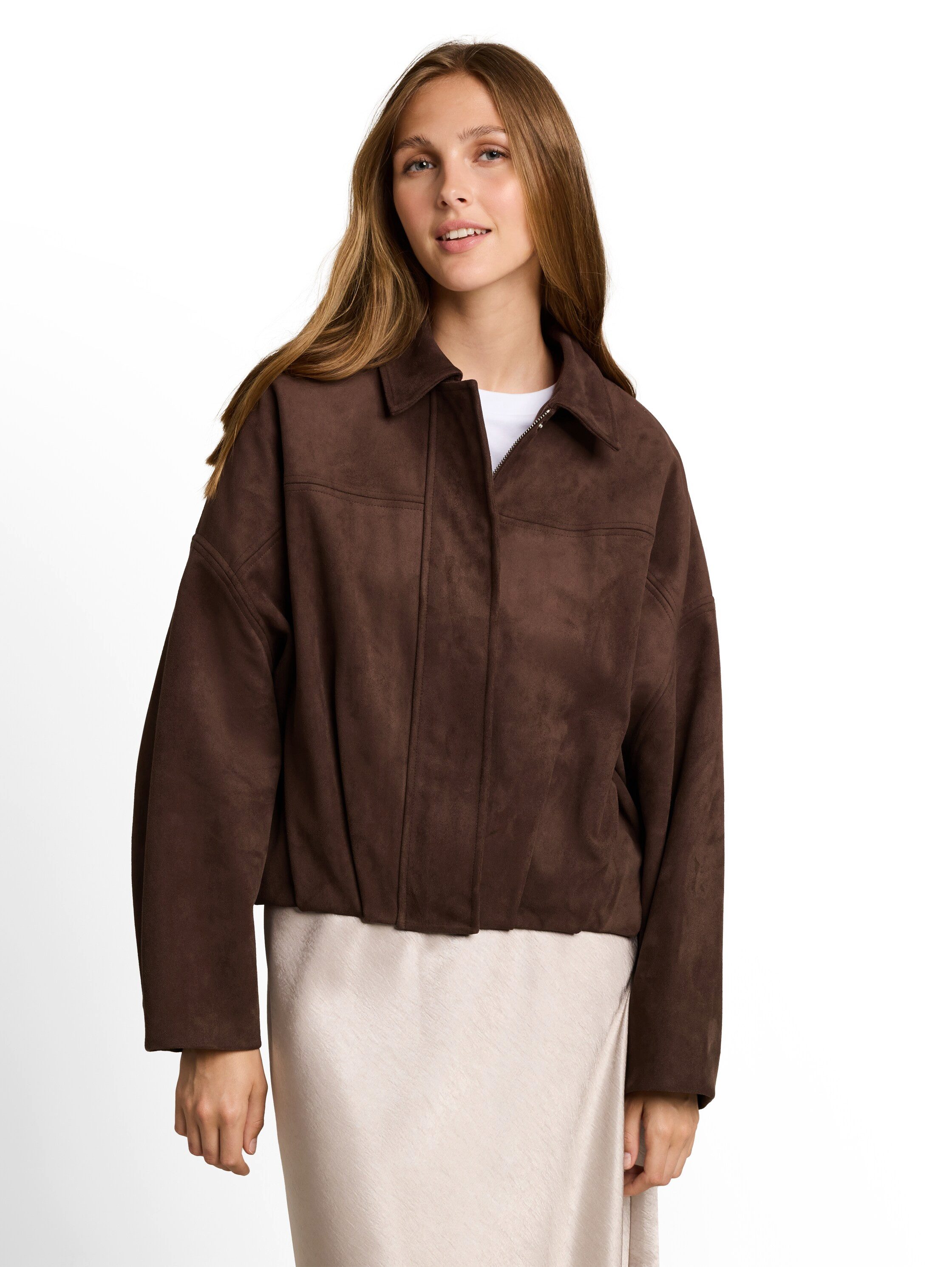 TOM TAILOR Denim Blouson im Velour-Look