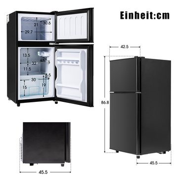 DOPWii Kühlschrank BCD-86, mit 22 Liter Gefriervolumen,38 Liter Kühlvolumen,LED-Licht,172kWh/Jahr
