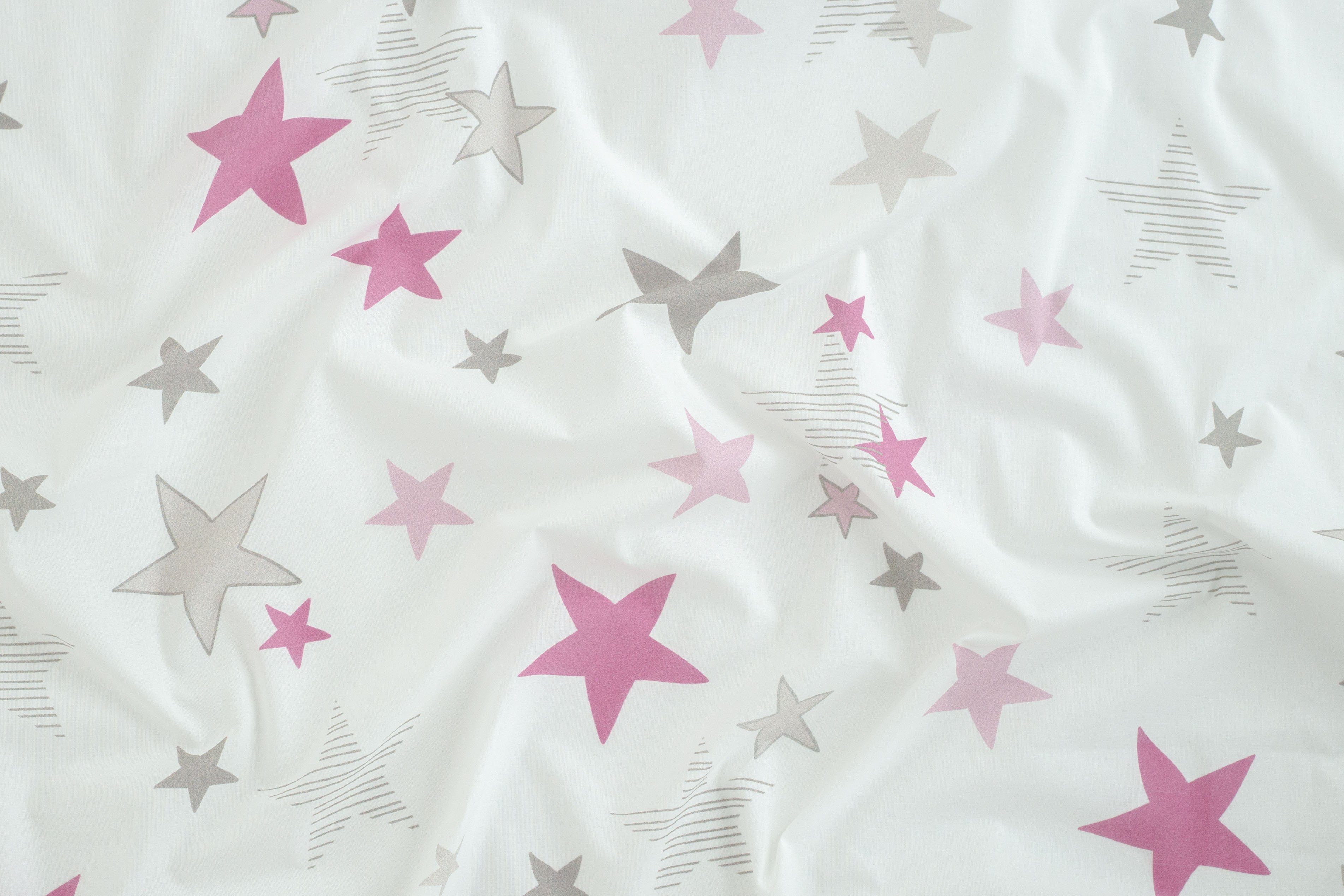 Kinderzimmer, (1 blickdicht, blickdicht, St), Sterne, HOMING, verdeckte weiß/rosa Stars, Schlaufen Babyzimmer Vorhang