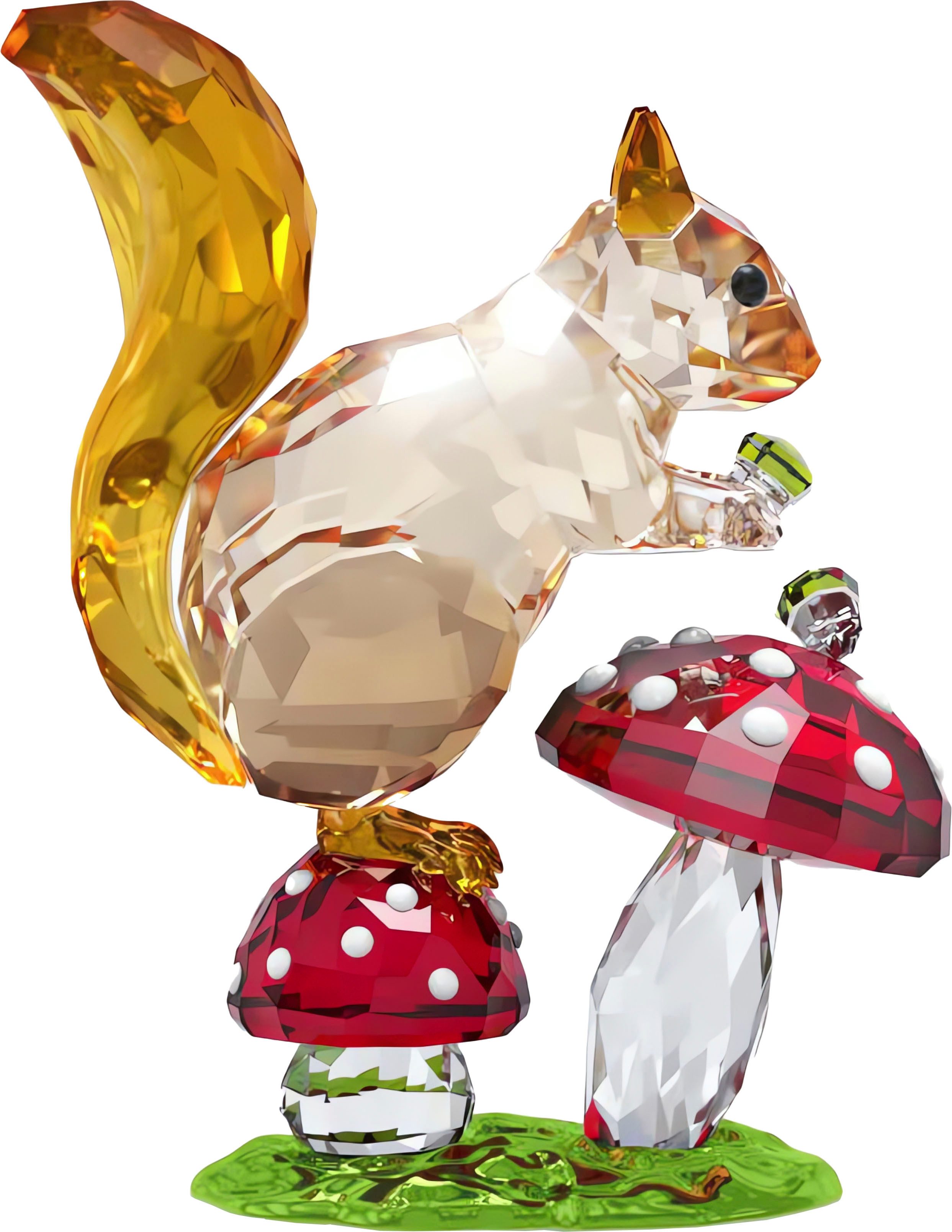 Swarovski Tierfigur Deko Kristallfigur Sammelfigur Idyllia Eichhörnchen und Pilze, 5684343 (1 St), Swarovski® Kristall