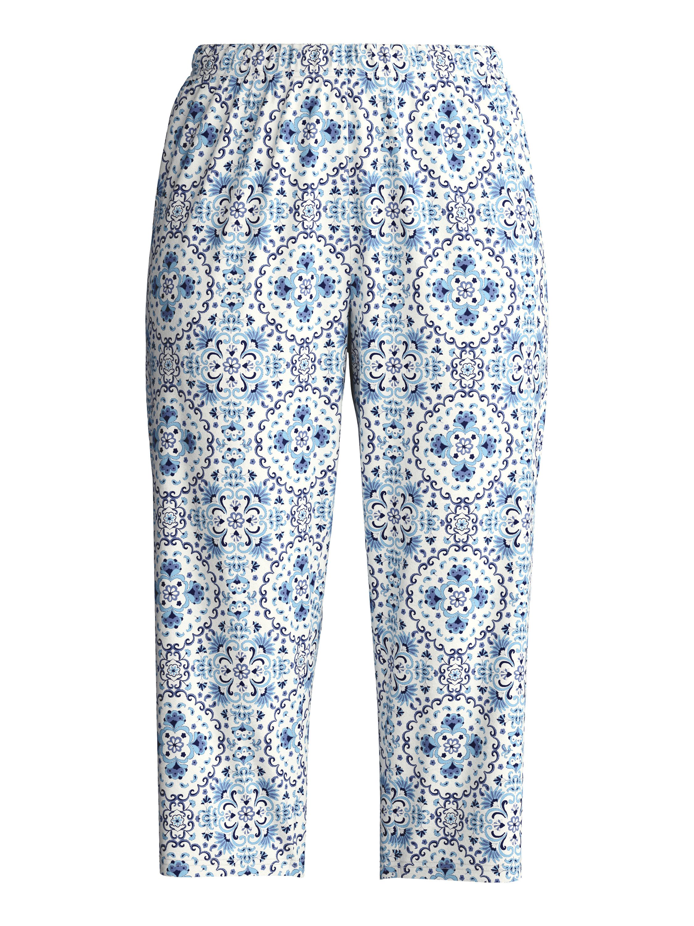 CALIDA Pyjamahose Favourites Tiles Damen (1-tlg) aus Bio Baumwolle, atmungsaktiv, elastischer Hosenbund