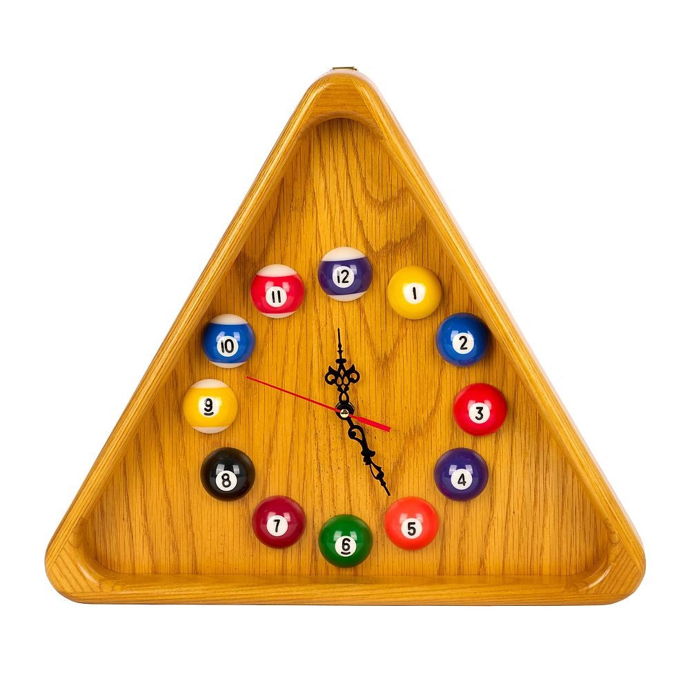 Sportime Billardtisch Quarz-Wanduhr Billard, Poolkugeln als Stundenanzeige