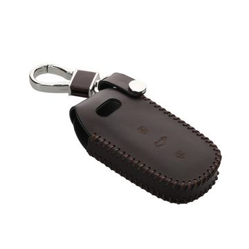 kwmobile Schlüsseltasche Hülle für Audi 3-Tasten Autoschlüssel Keyless Tasche (1-tlg), Autoschlüssel Schlüsselhülle - Schlüssel Cover aus Leder