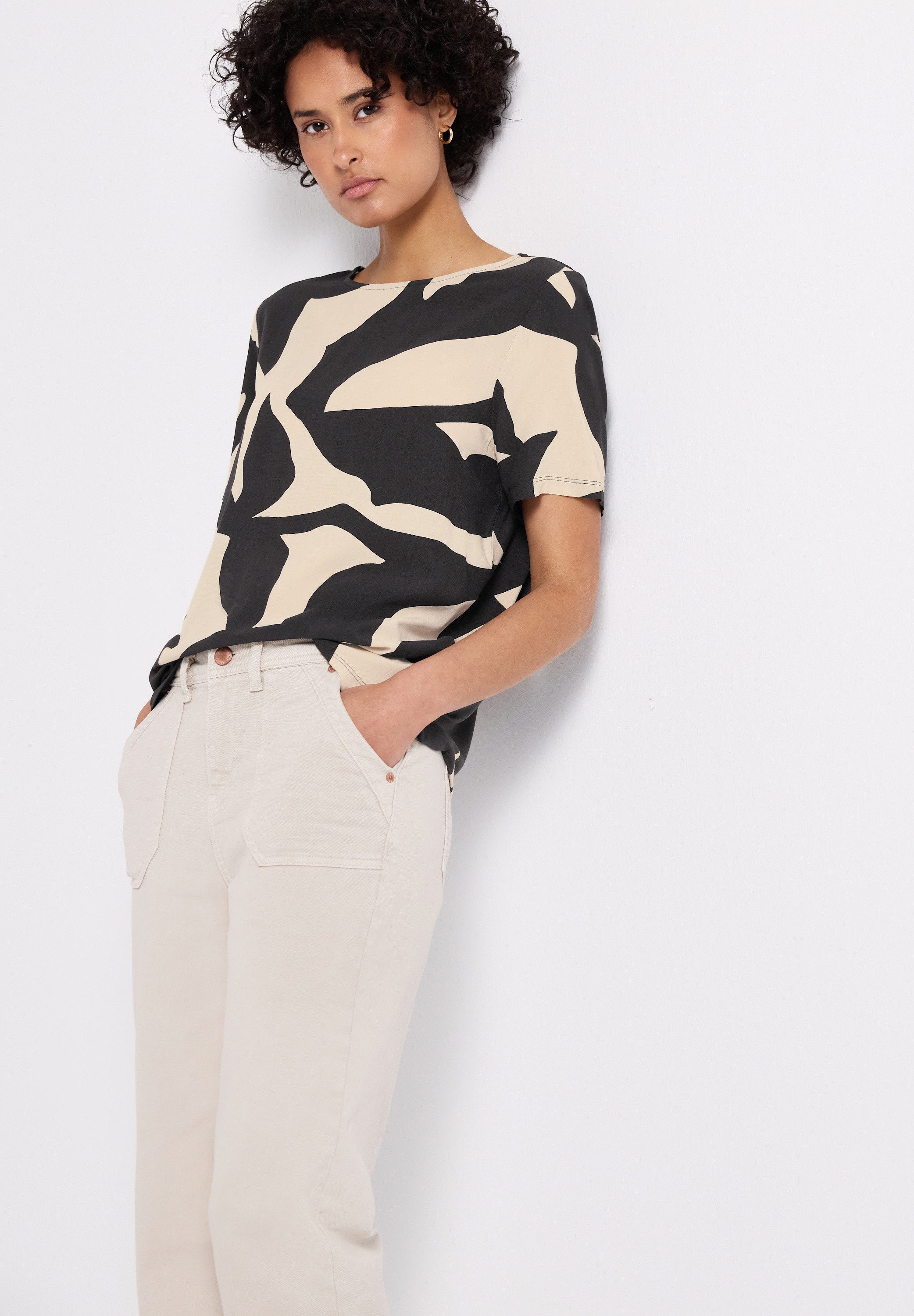 STREET ONE Print-Shirt mit Bänder-Detail am günstig online kaufen