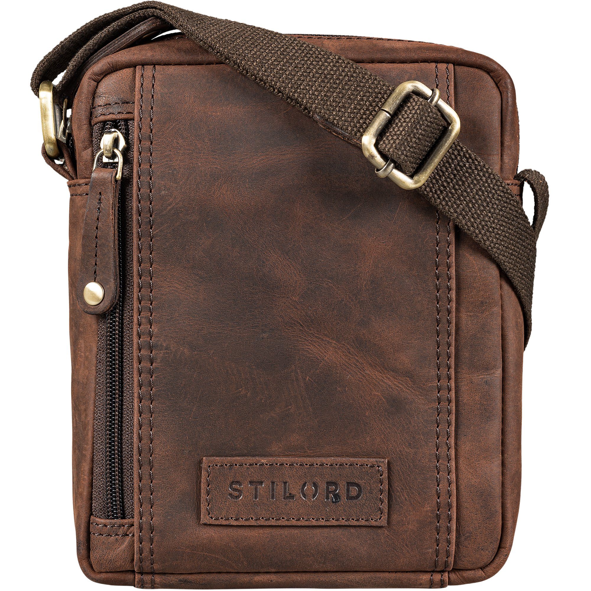 STILORD Schultertasche "Brandon" Herrenhandtasche Leder Umhängetasche