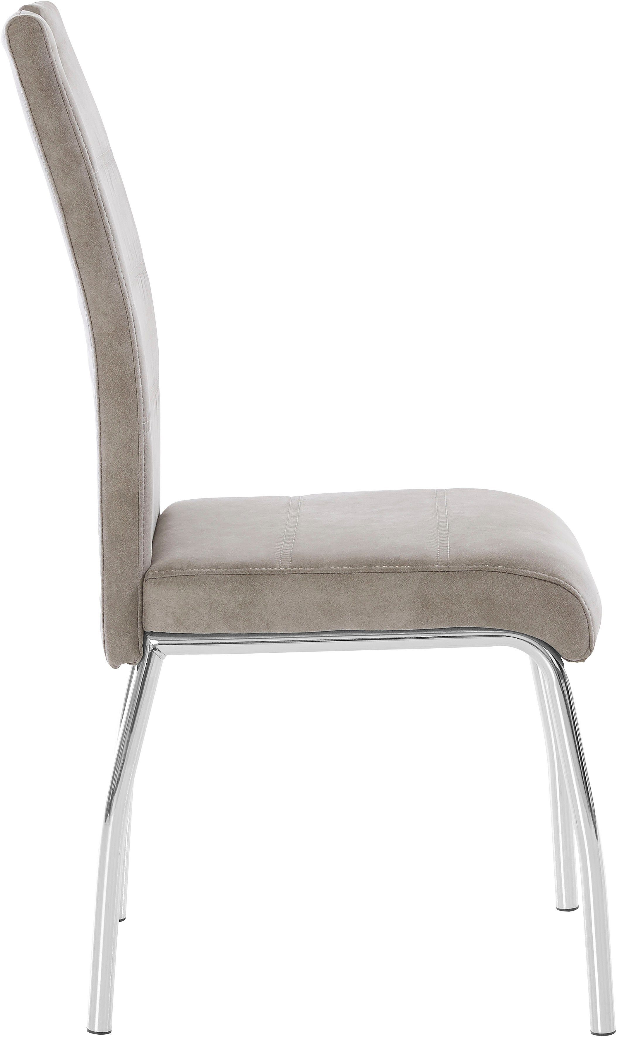 HELA Stuhl Susi (Set, 2 Stück 4 | oder grau 2 Vintage | Vintage St), grau verchromt
