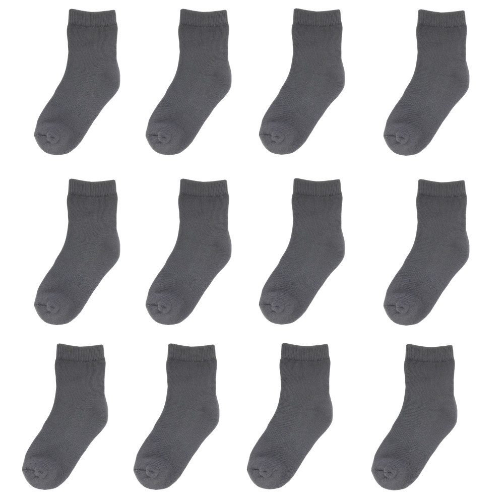 Yalion Langsocken Weiche Kinder Baumwoll Socken Babysocken (12-Paar) mit Halbplüsch (12-Paar)