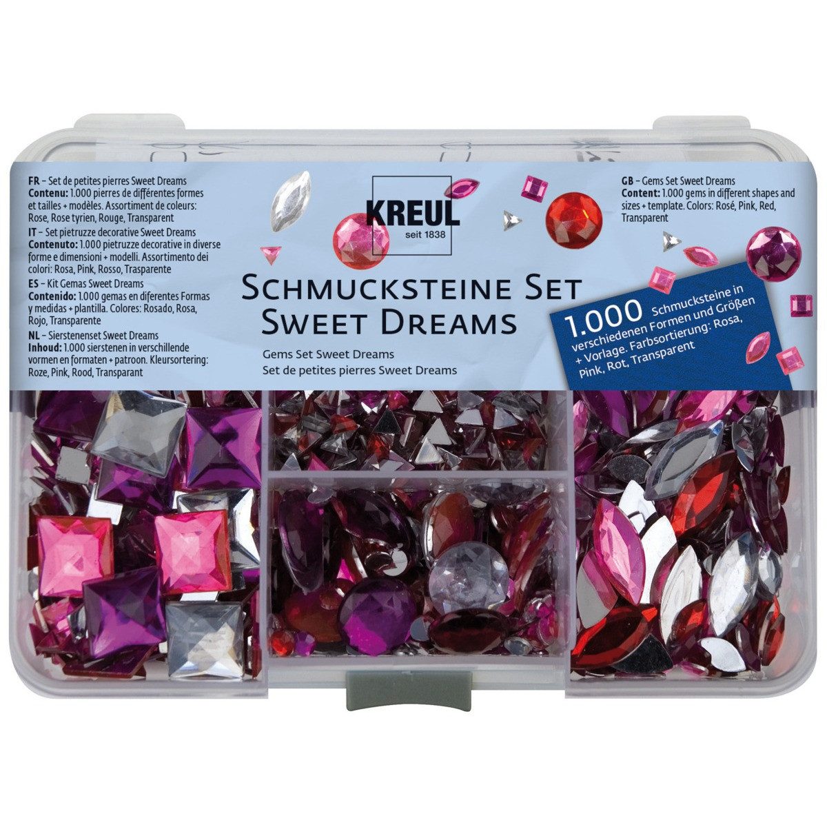 C. KREUL Stein KREUL Schmucksteine Set Sweet Dreams 1000 Stück Box