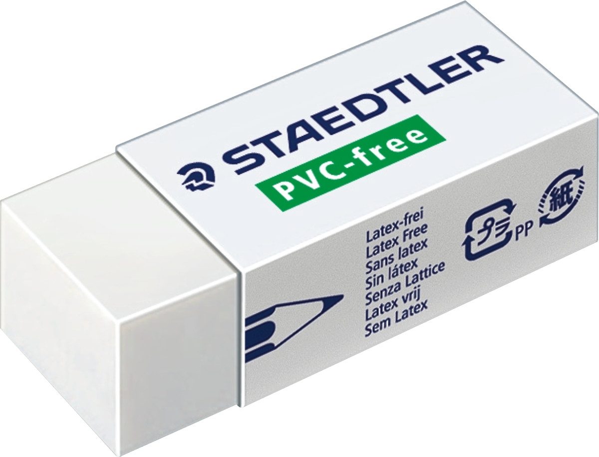 STAEDTLER Radiergummi Radierer Kunststoff 19x13x43mm weiß