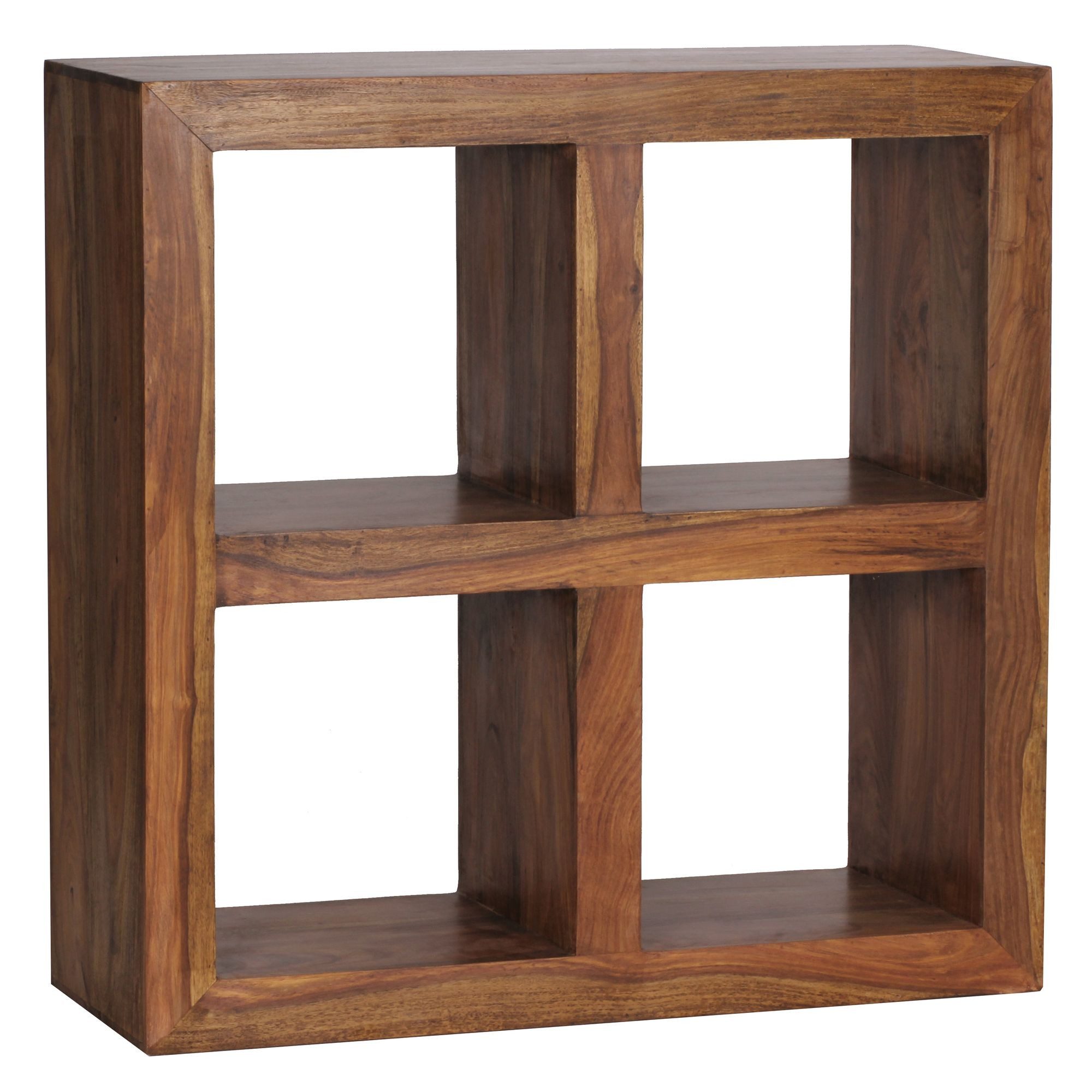 KADIMA DESIGN Standregal Standregal Massivholz 82 cm hoch 4 Böden Design Holz-Regal Bücherregal, Naturprodukt Beistelltisch Landhaus-Stil