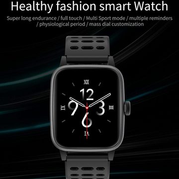 findtime Smartwatch (1,3 Zoll, Android, iOS), IP68 5ATM Wasserdicht Sportuhr, Schrittzähler Musiksteuerung Pulsuhren