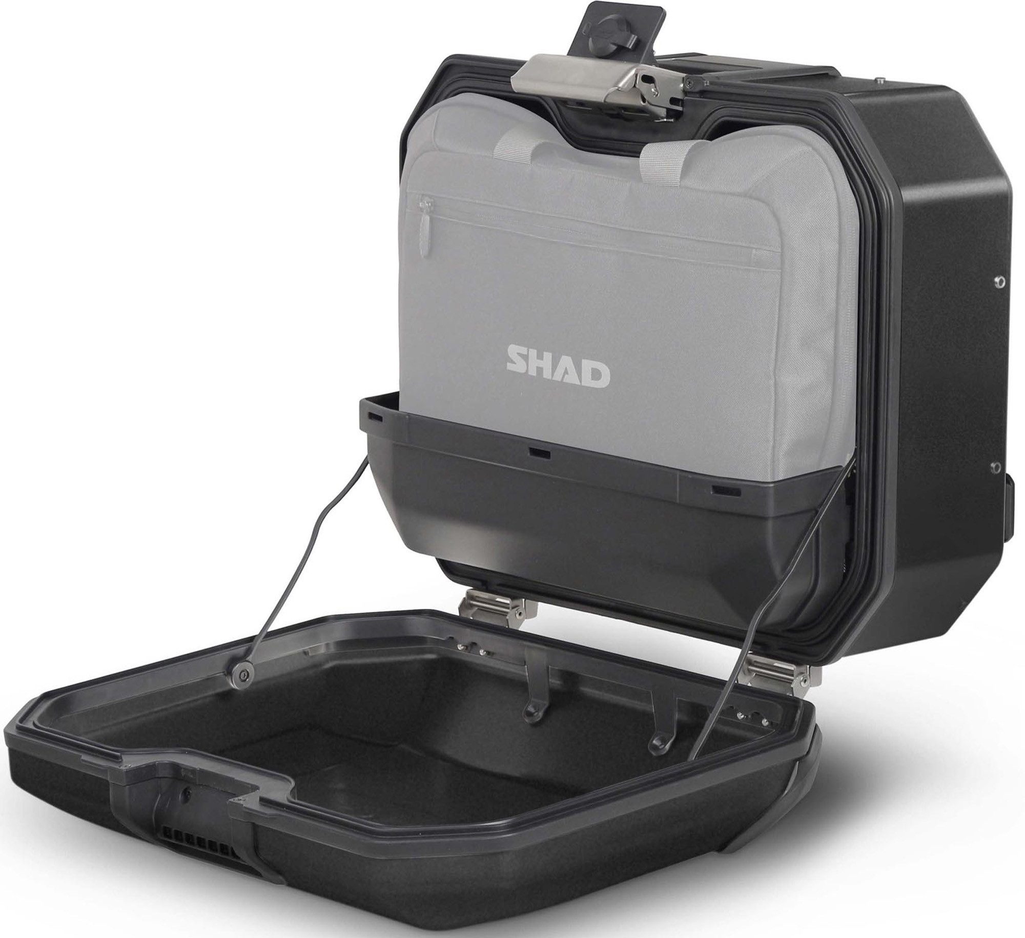 SHAD Handgepäck-Topcase TR36L Terra Black Edition Seitenkoffer, kratzfest