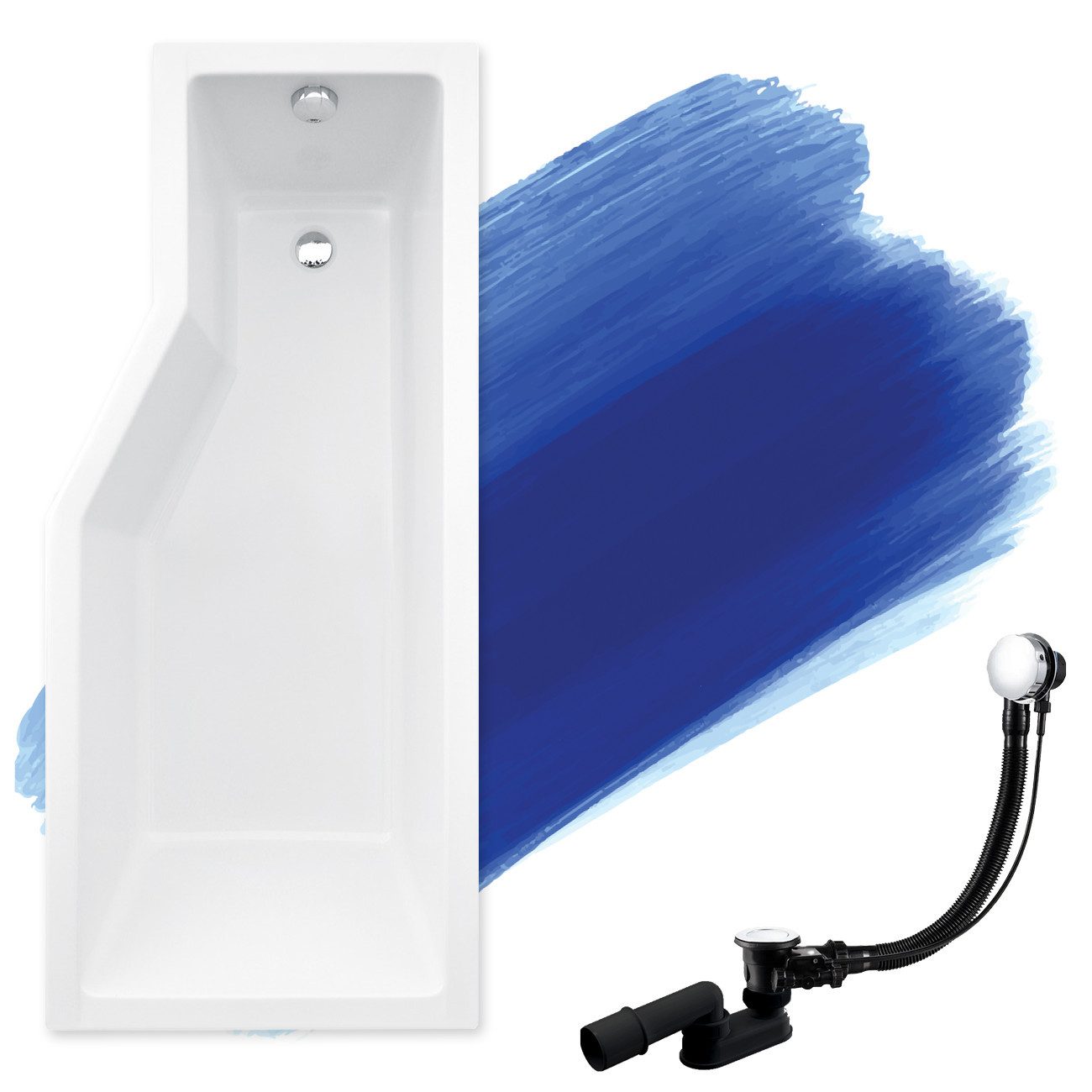 KOLMAN Badewanne Eckbadewanne Integra 170x75, (Links/Rechts), günstig online kaufen