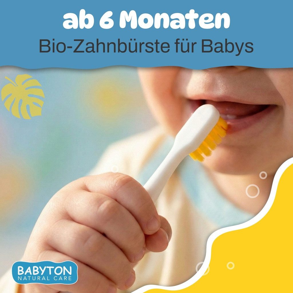 Babyton Lernzahnbürste Babyton Bio-Zahnbürste aus Mais, weich & umweltfreundlich