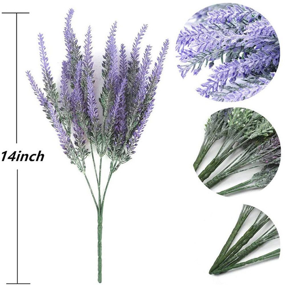 Kunstblumenstrauß Kunstblumensträuße 12-st künstliche Blumen Lavendel, günstig online kaufen