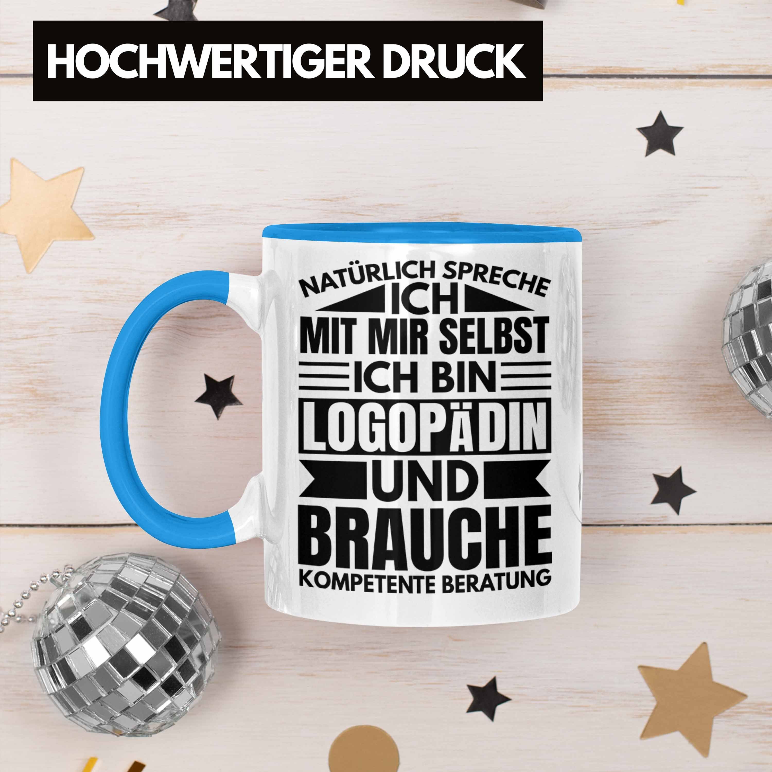 Logopädin Geschenk Trendation Blau - Trendation Logopäde Tasse Kompetente Tasse Beratung Logopädie