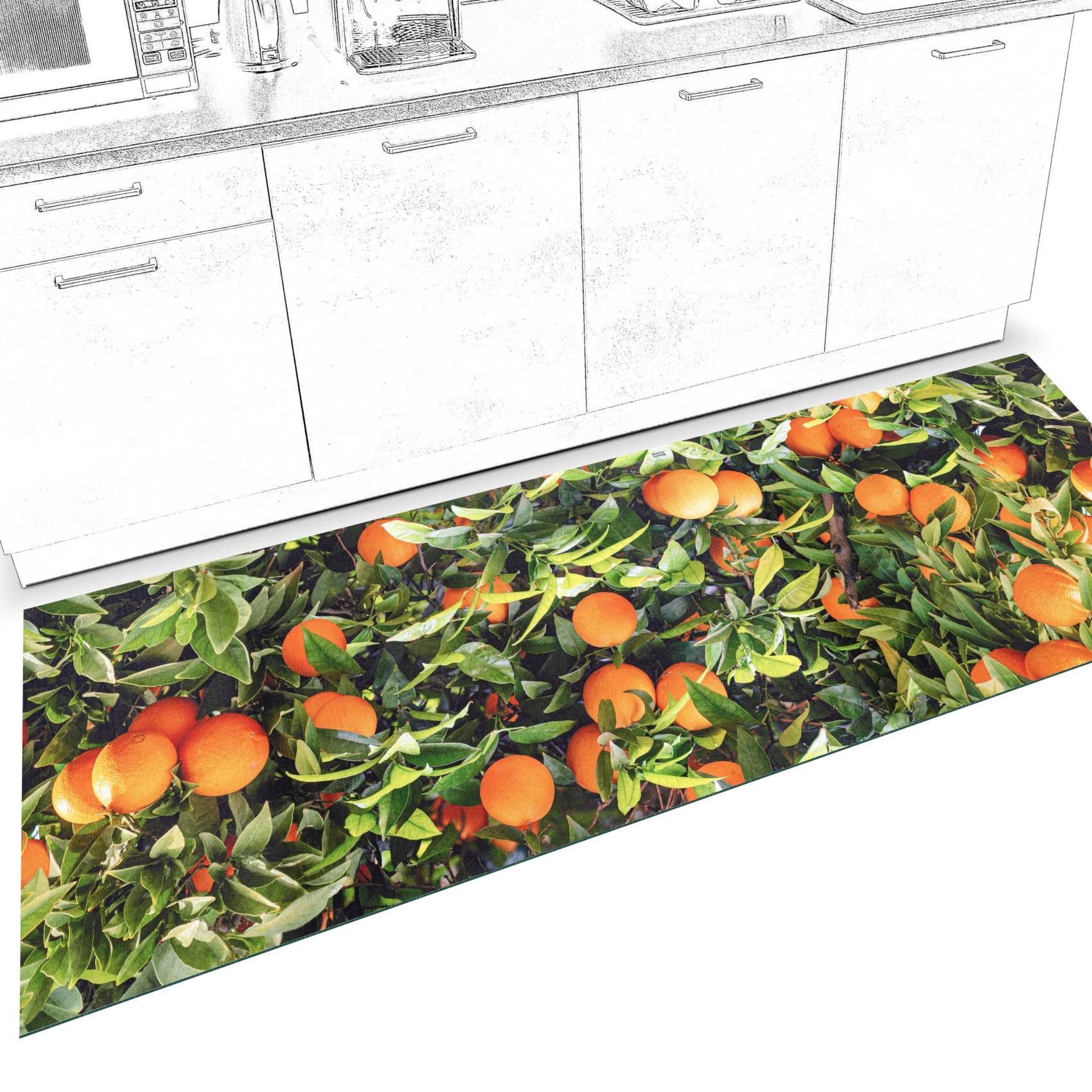 ANRO Küchenläufer Hochwertig GreenLine Flurläufer Teppichläufer Textil, Eck günstig online kaufen