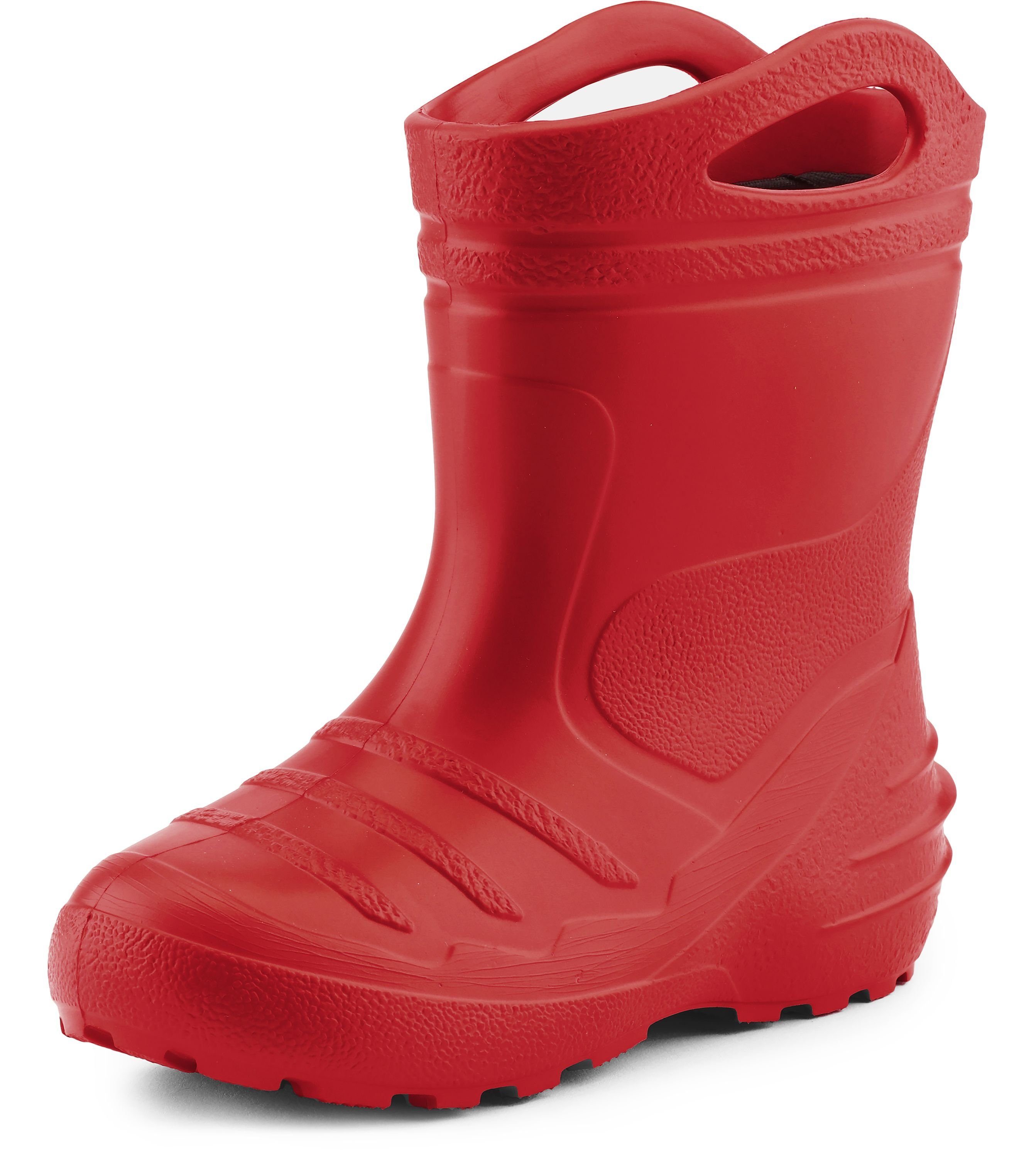 Ladeheid federleichte Regenschuhe Kinder mit Griffen KL051 Gummistiefel mit herausnehmbares Innenfutter