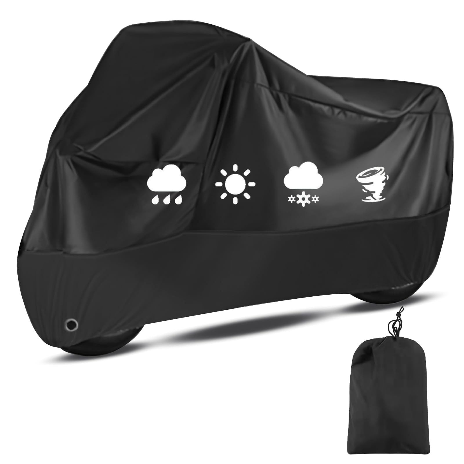 FOUORTUNATE-BEE Autosonnenschutz Motorrad Abdeckung wasserdicht UV Schutz Outdoor Plane Universal, Motorrad Roller Abdeckplane Winter Regen …