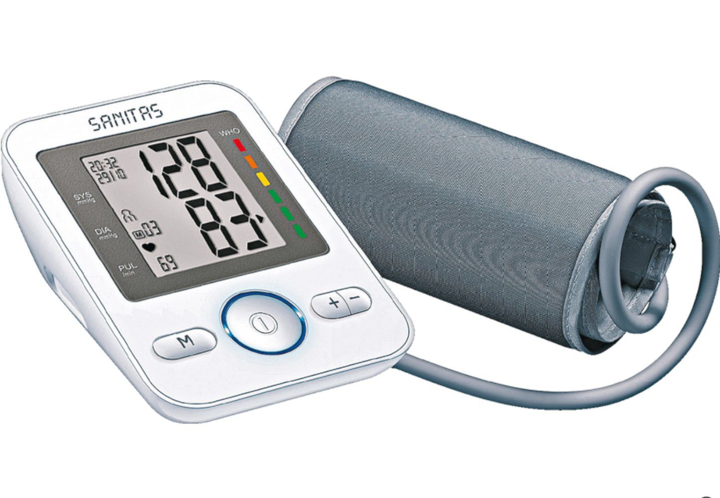 Blutdruckmessgerät Pulsmessgerät Oberarm vollautomatisch 2x60 Speicherplätze LCD