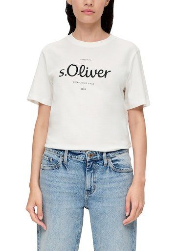 s.Oliver T-Shirt mit Logodruck vorne white | T-Shirts
