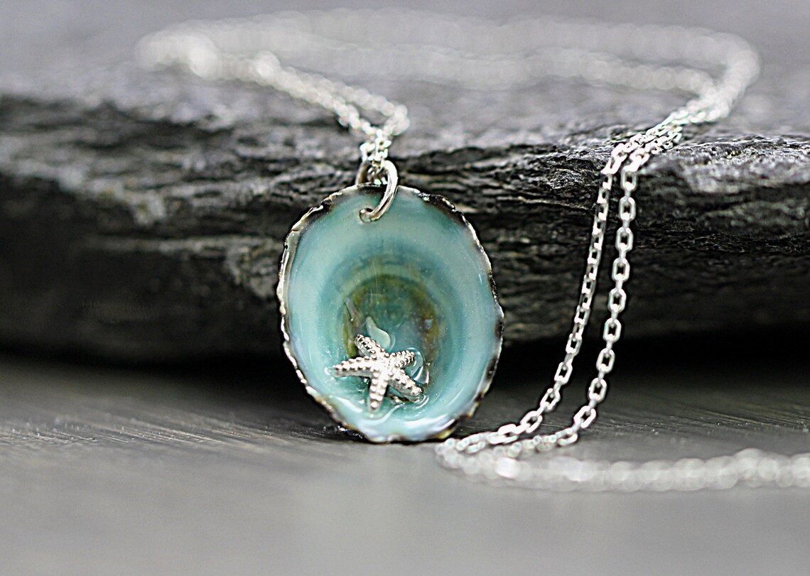 Villa Sorgenfrei Schmuckmanufaktur Kette mit Anhänger Meereskette echte Mus günstig online kaufen