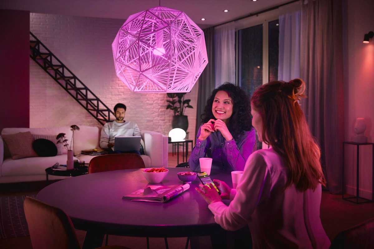 LED-Leuchtmittel Warmweiß, Farbwechsler Philips Smart LED E27 E27, Einzelpack, Leuchtmittel