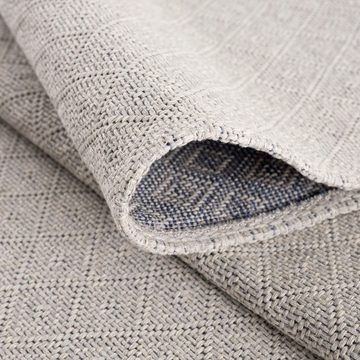 Teppich Cotton, Carpet City, rechteckig, Höhe: 5 mm, Flachgewebe, 100% Baumwolle, Rauten-Optik, Pflegeleicht