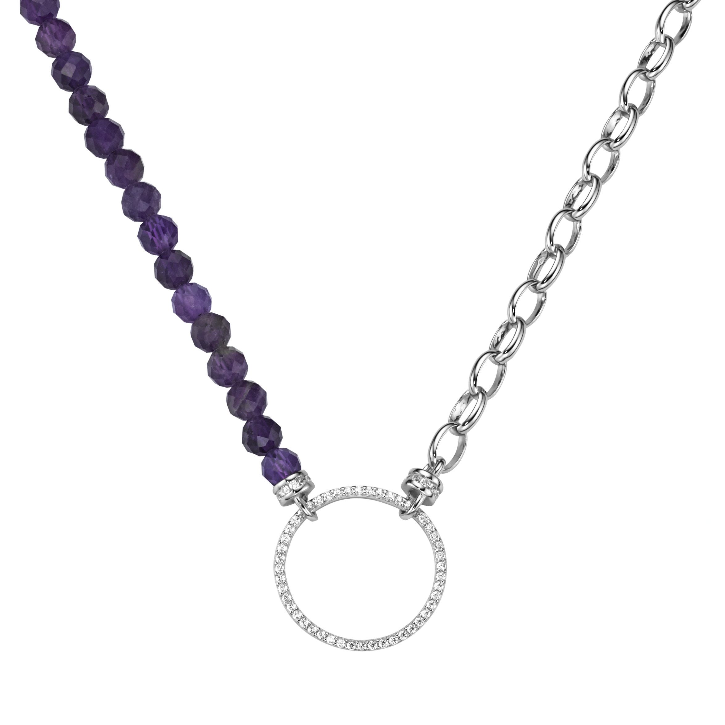 Collier mit Zierstein, Silber 925