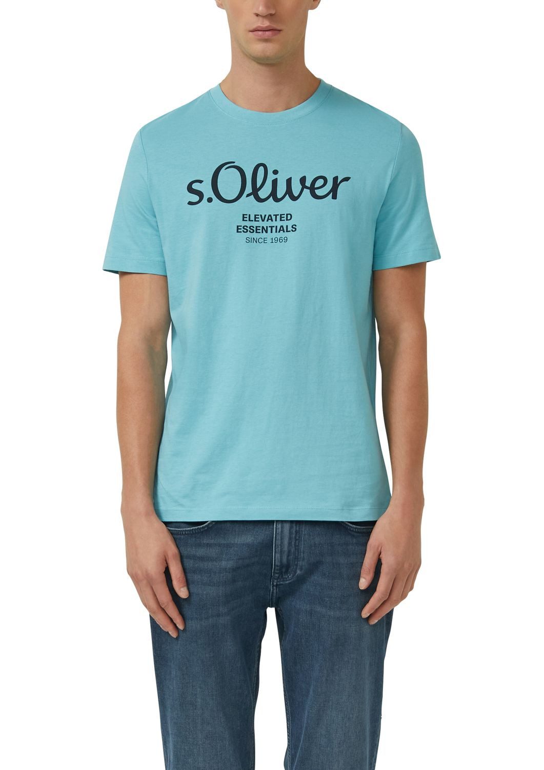 s.Oliver T-Shirt Big Size (2-tlg) Rundhals, kurzarm, Logo-Aufdruck
