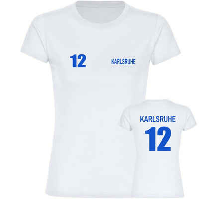 multifanshop T-Shirt Damen Karlsruhe - Trikot 12 - Frauen