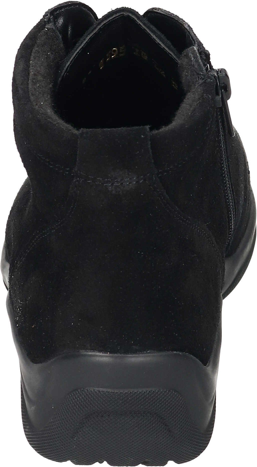 Waldläufer Boots Stiefel aus schwarz Veloursleder