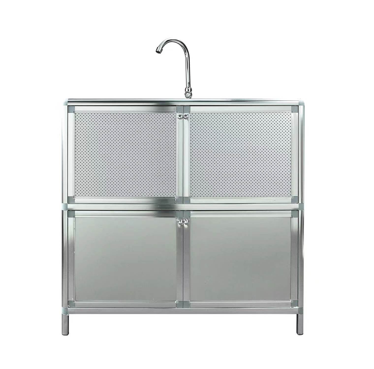 HTI-Living Outdoor-Küchenmodul Outdoorspüle L Gerti (Stück, 1-St., 1 Outdoorspüle) Gartenspüle Campingspüle Messespüle