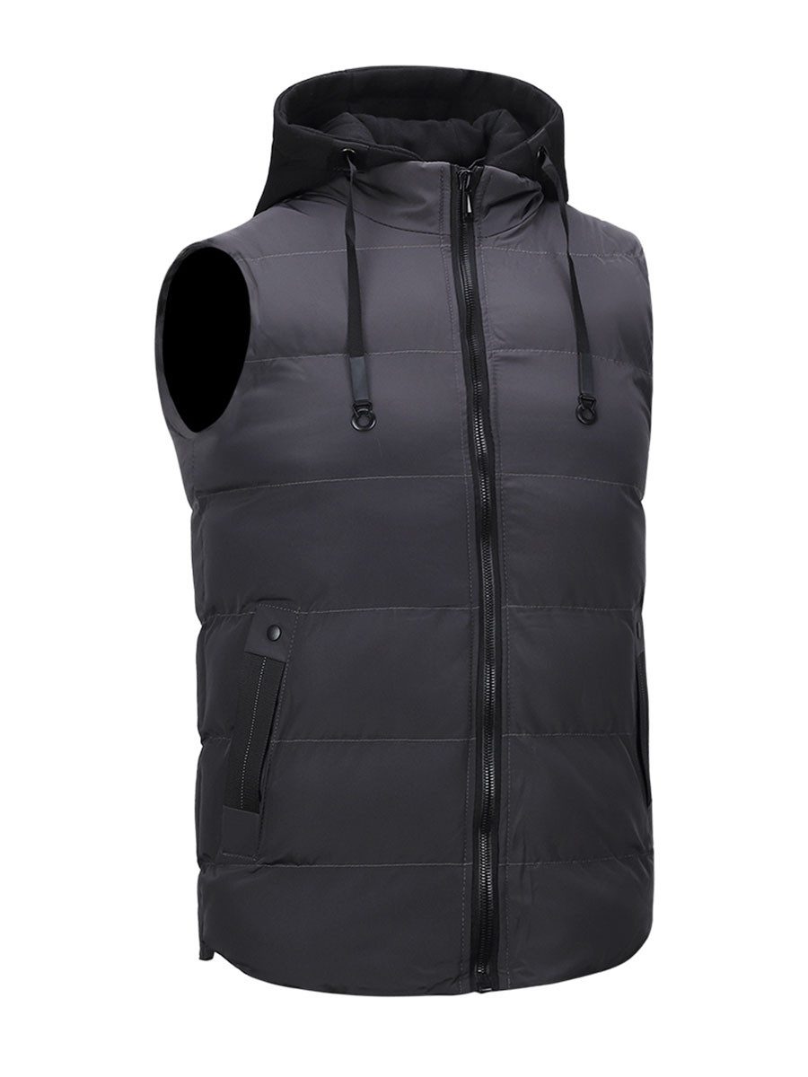 YOUTHUP Steppweste Herren Steppweste mit abnehmbarer Kapuze günstig online kaufen
