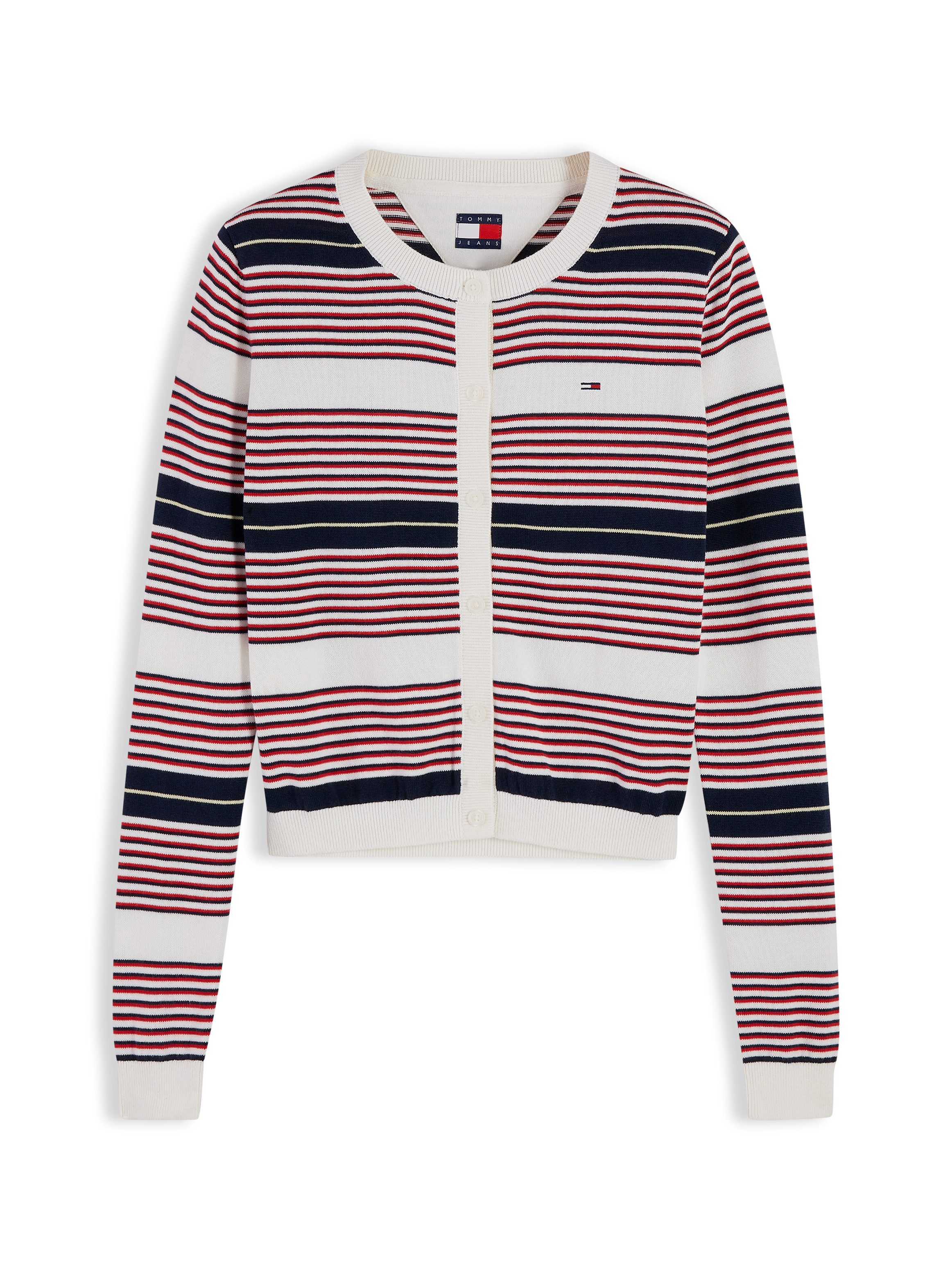 Tommy Jeans Strickjacke TJW ESSENTIAL CREW NECK CARDIGAN Baumwolle – Bild 5 von 5
