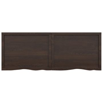 furnicato Tischplatte Dunkelbraun 160x60x(2-4)cm Massivholz Eiche