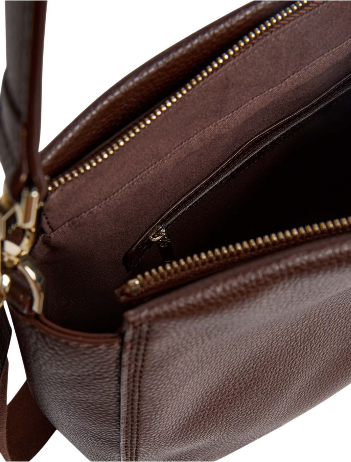 Ted Baker Schultertasche Willda Branded Webbing Leather Hobo Bag, aus echtem Rindsleder