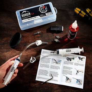 Borgen Fahrrad-Montageständer Borgen Service Kit mit Mineral Öl für Tektro & TRP Scheibenbremsen