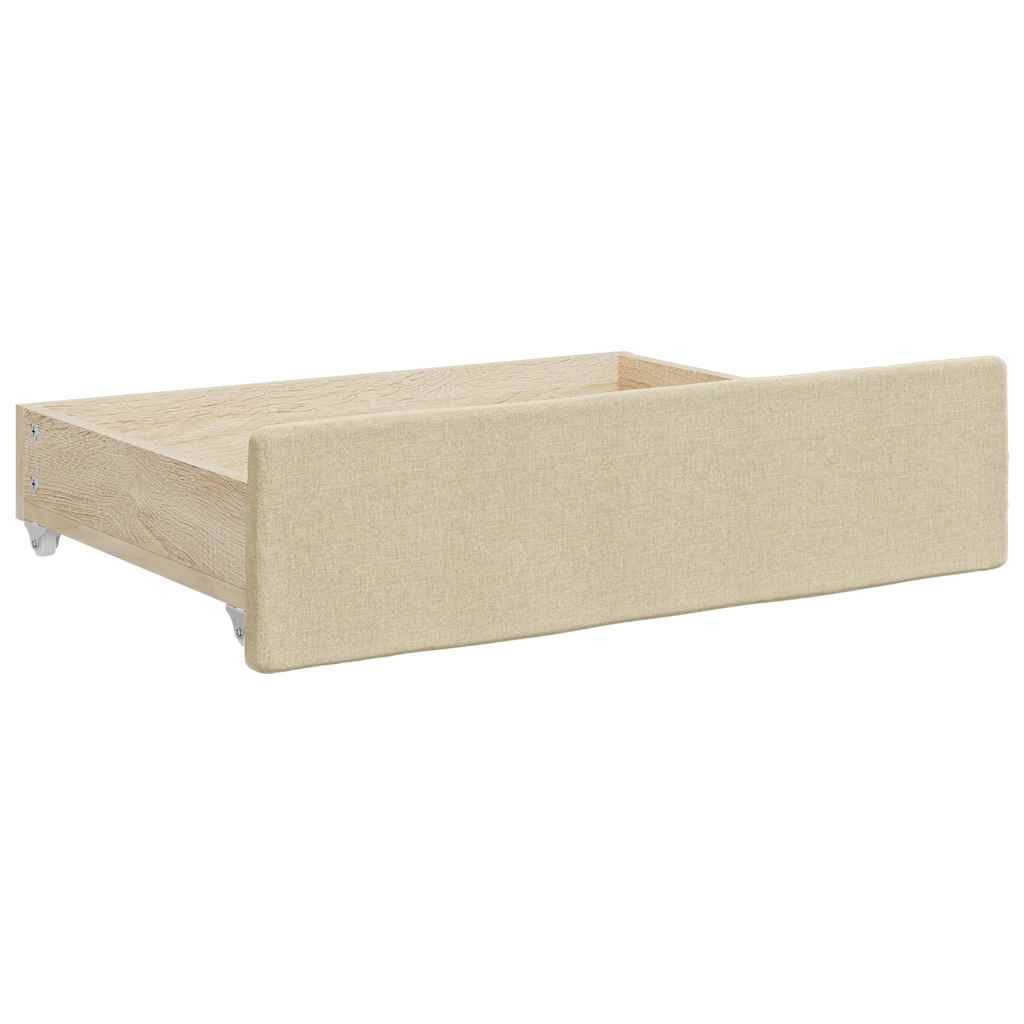 vidaXL Bettschubkasten Bettschubladen 2 Stk. Creme günstig online kaufen