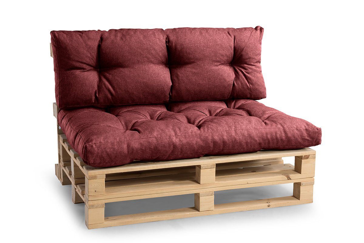 FAVRE Palettenkissen Palettenkissen PPI (Set (Sitzkissen 120x80 +Rückenlehne 120x40)